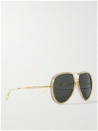 GUCCI - Aviator-Style Acetate and Gold-Tone Sunglasses - Green