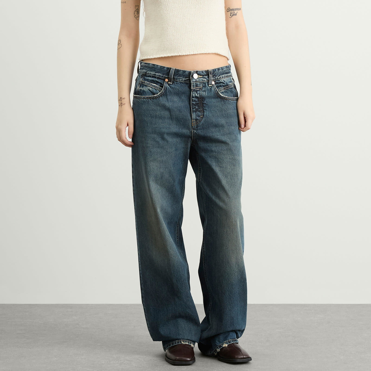 Closed Women's Nikka Baggy Jeans in Dark Blue