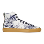 Gucci Navy Sea Storm High-Top Sneakers