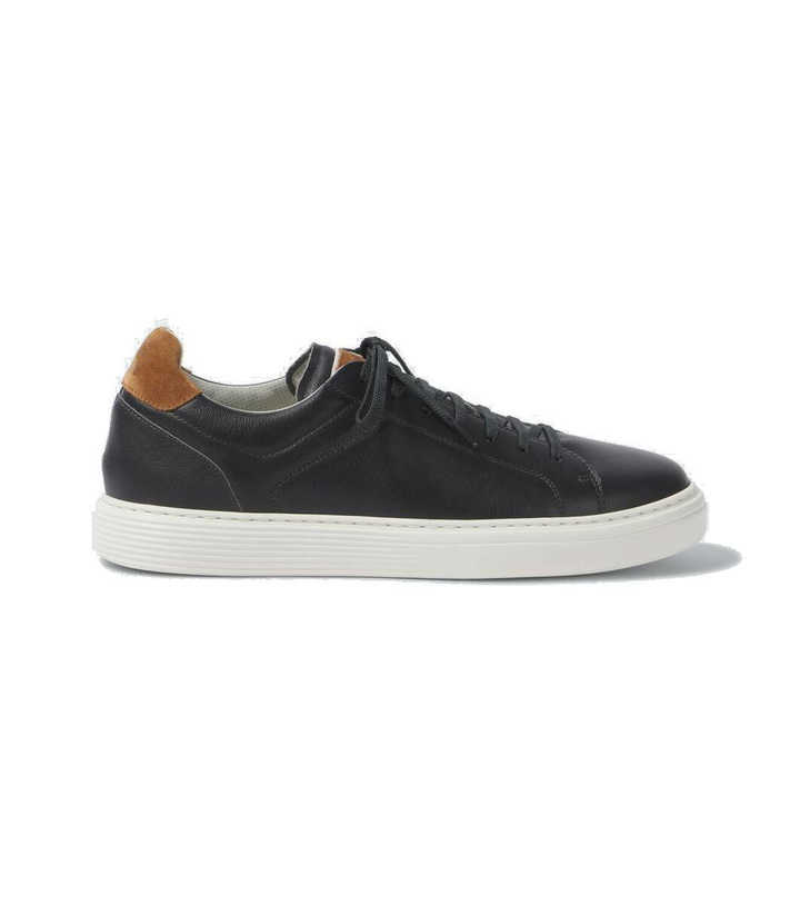 Photo: Brunello Cucinelli Leather low-top sneakers