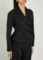 Vivienne Westwood Stormy Wool Wrap Jacket Black