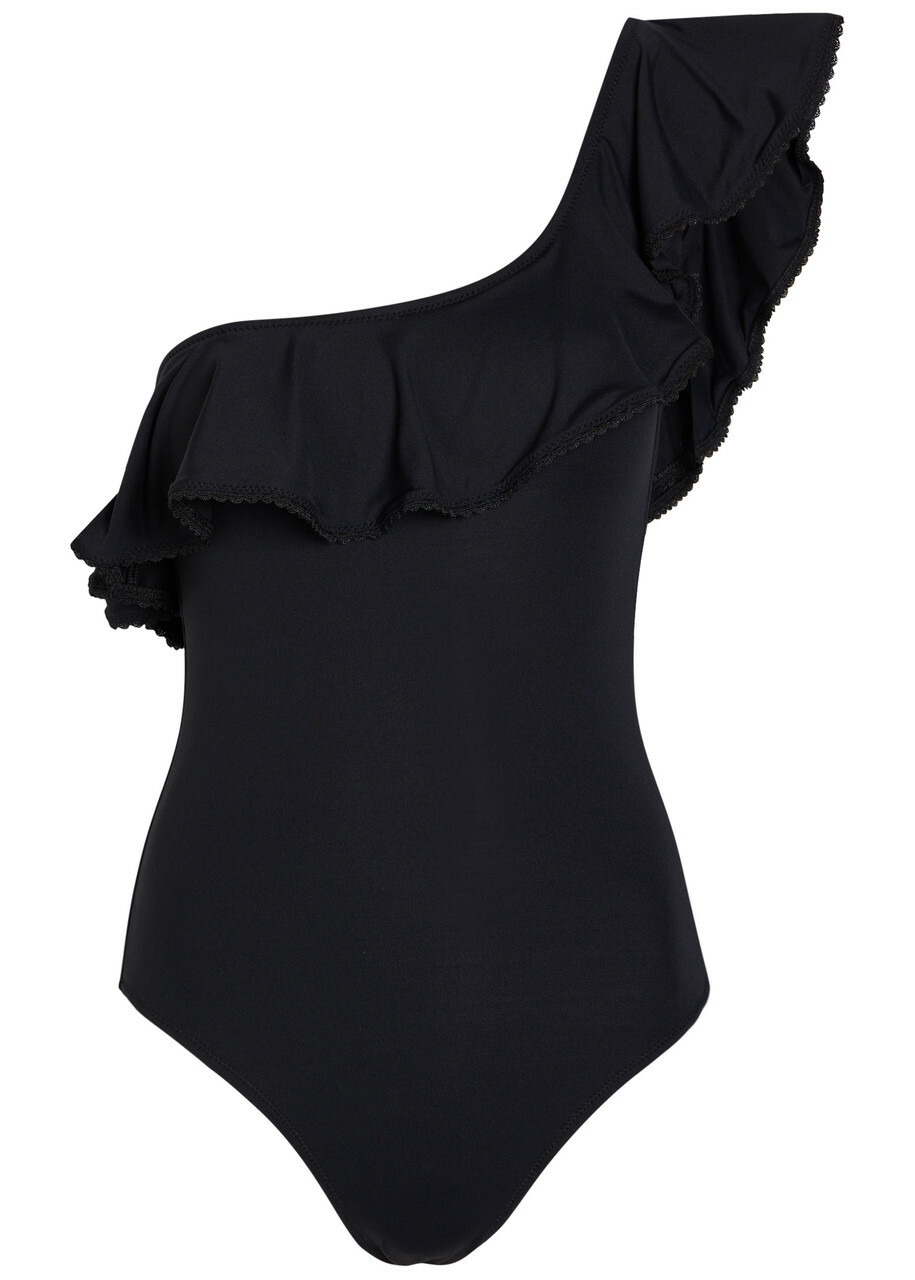 Melissa Odabash Tennessee Frill Swimsuit Black