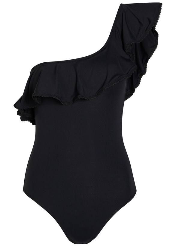 Photo: Melissa Odabash Tennessee Frill Swimsuit Black