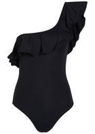 Melissa Odabash Tennessee Frill Swimsuit Black