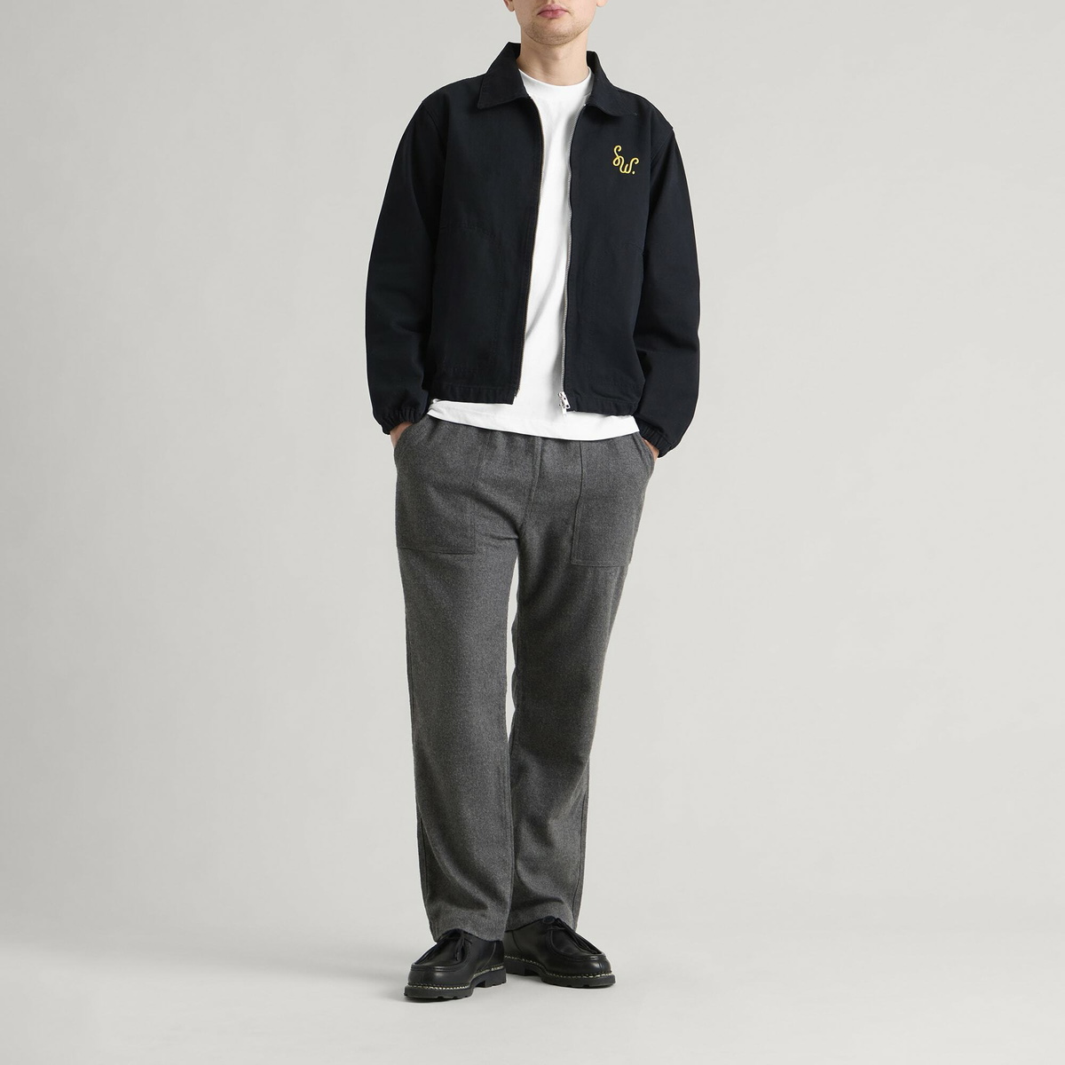 Service Works Men's Flannel Chef Pants in Charcoal