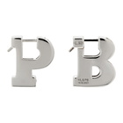 Hatton Labs Silver Playboy Edition P and B Earrings