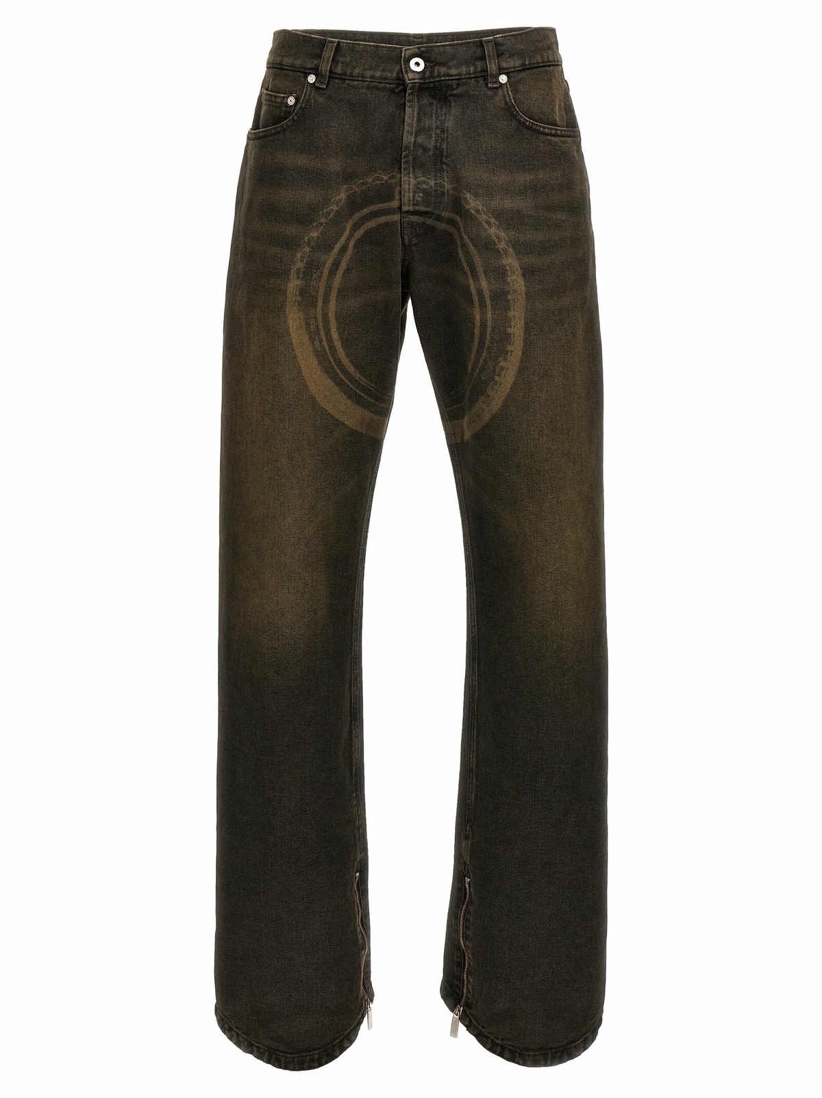 Off-White - EV BRAVADO Distressed Appliquéd Denim Jeans
