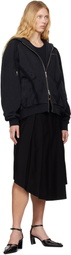 Feng Chen Wang Black Pleated Midi Skirt
