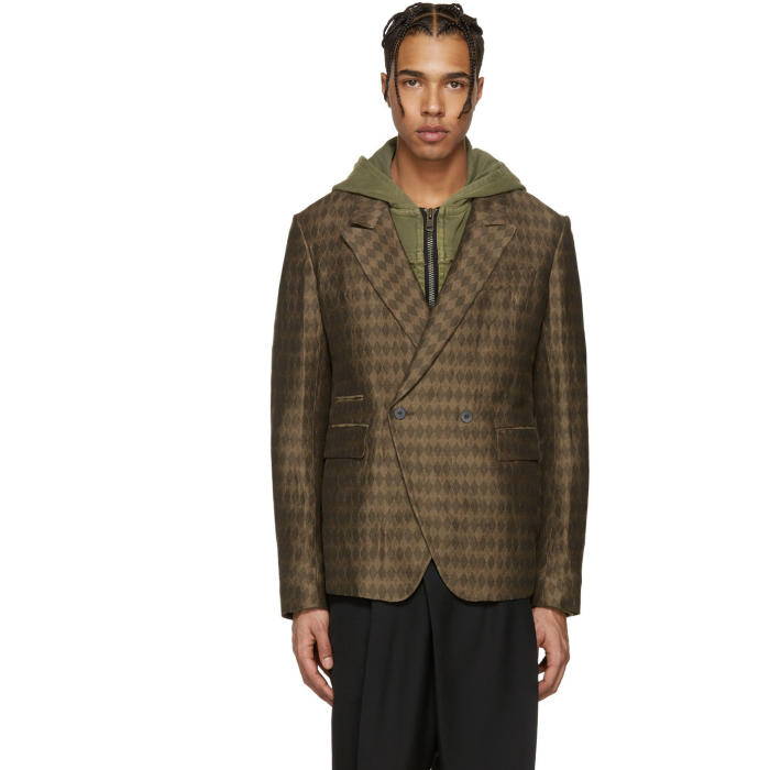 Haider Ackermann Brown Diamonds Blazer Haider Ackermann