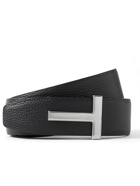 TOM FORD - 4cm Reversible Full-Grain Leather Belt - Black