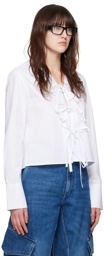 JW Anderson White Self-Tie Blouse