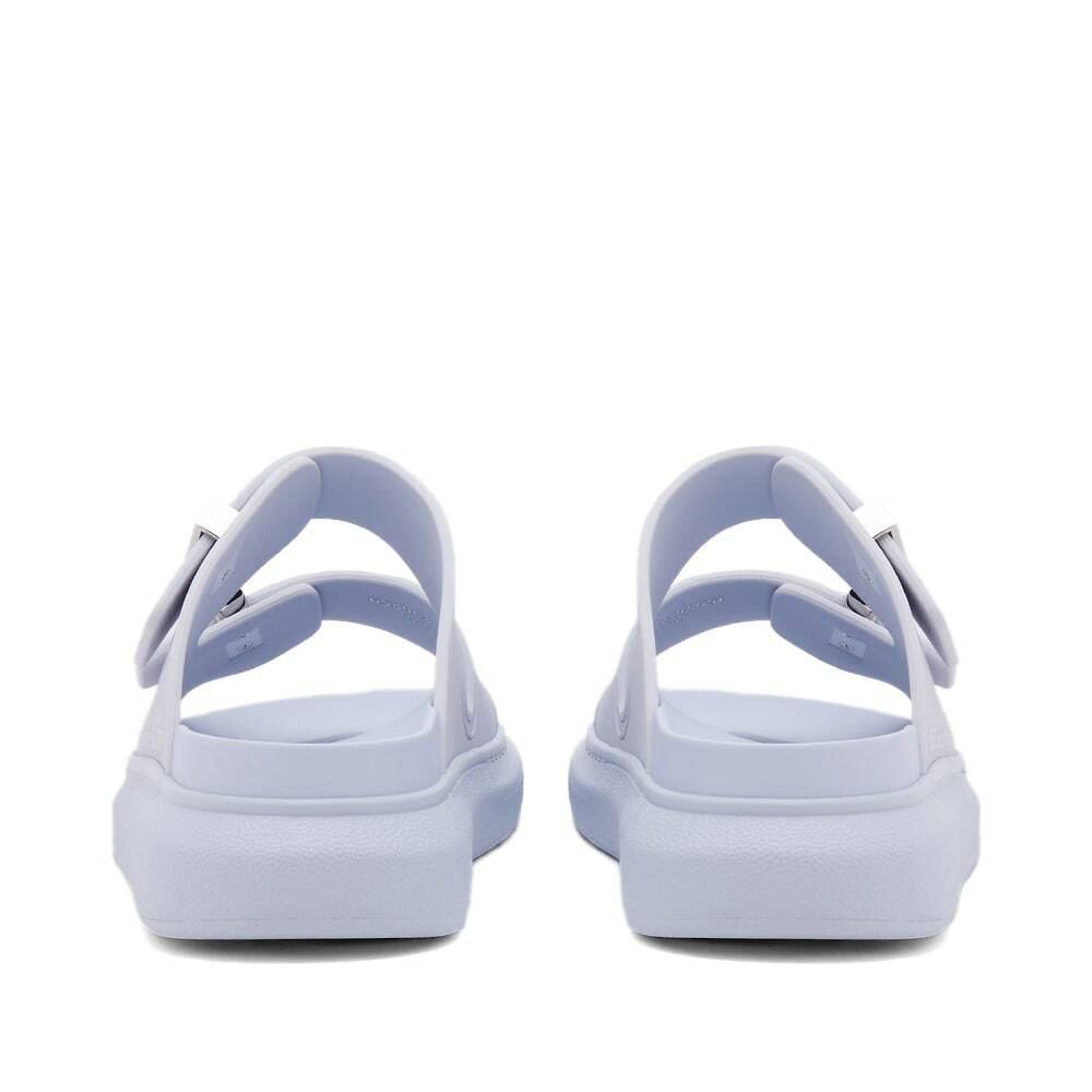 Alexander McQueen Women's Rubber Slide in Pale Lilac/Silver Alexander McQueen Women's Rubber Slide in Pale Lilac/Silver