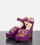 Gucci - Horsebit leather platform sandals