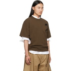 sacai Brown Cotton Jersey T-shirt