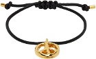 AMBUSH Black Peace Leather Bracelet