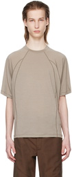 Goldwin 0 Taupe Paneled T-Shirt