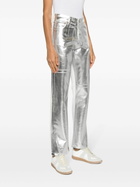 MM6 Maison Margiela Silver Foiled Straight Leg Jeans
