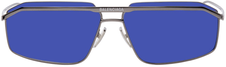 Photo: Balenciaga Silver Shiny BB0139S Sunglasses
