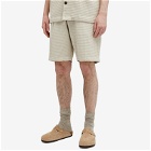 Universal Works Men's Pike Waffle Lumber Shorts in Driftwood