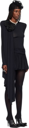 VAQUERA Black Draped Minidress