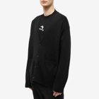 Balenciaga Men's Tonal All Over Logo Cardigan in Black/Black