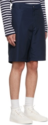 Maison Kitsuné Navy Nylon Shorts