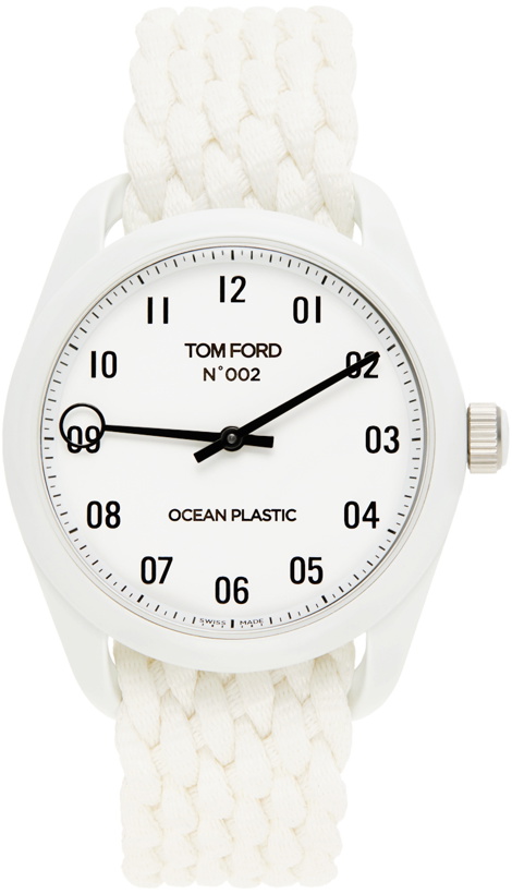 Photo: TOM FORD White No.002 Ocean Plastic Sport Watch