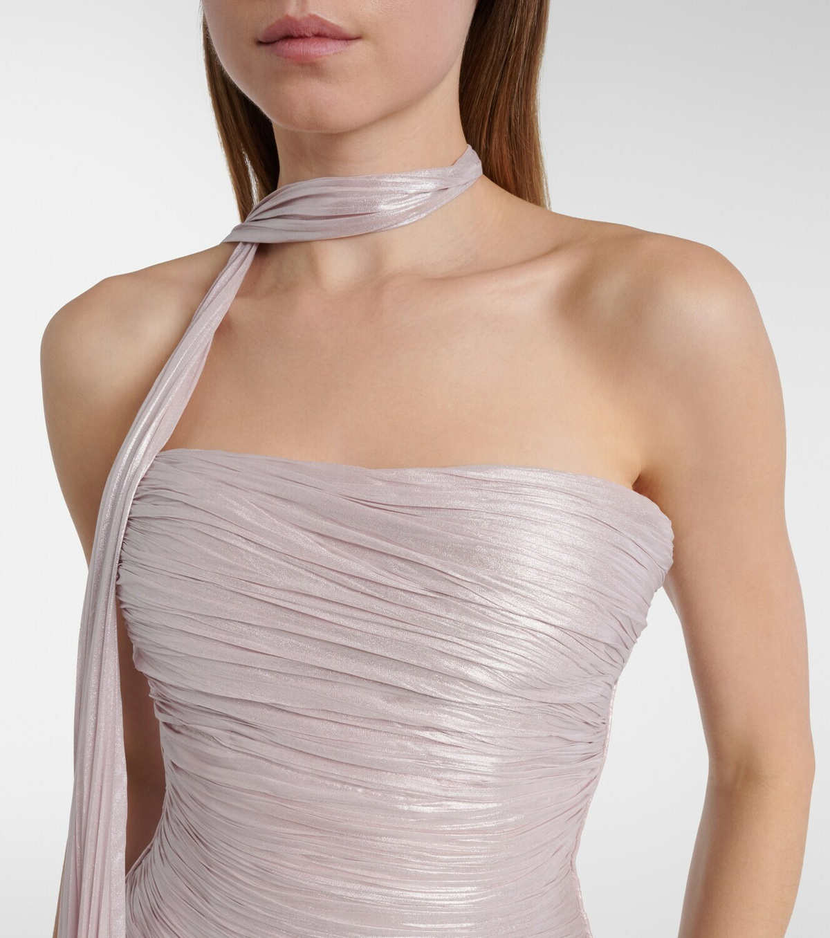 Marmar Halim Dayana ruched scarf-detail gown