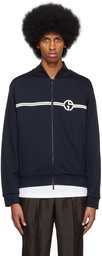 Giorgio Armani Navy Embroidered Sweater