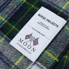 Norse Projects Men's Moon Checked Lambswool Scarf in Varsity Green