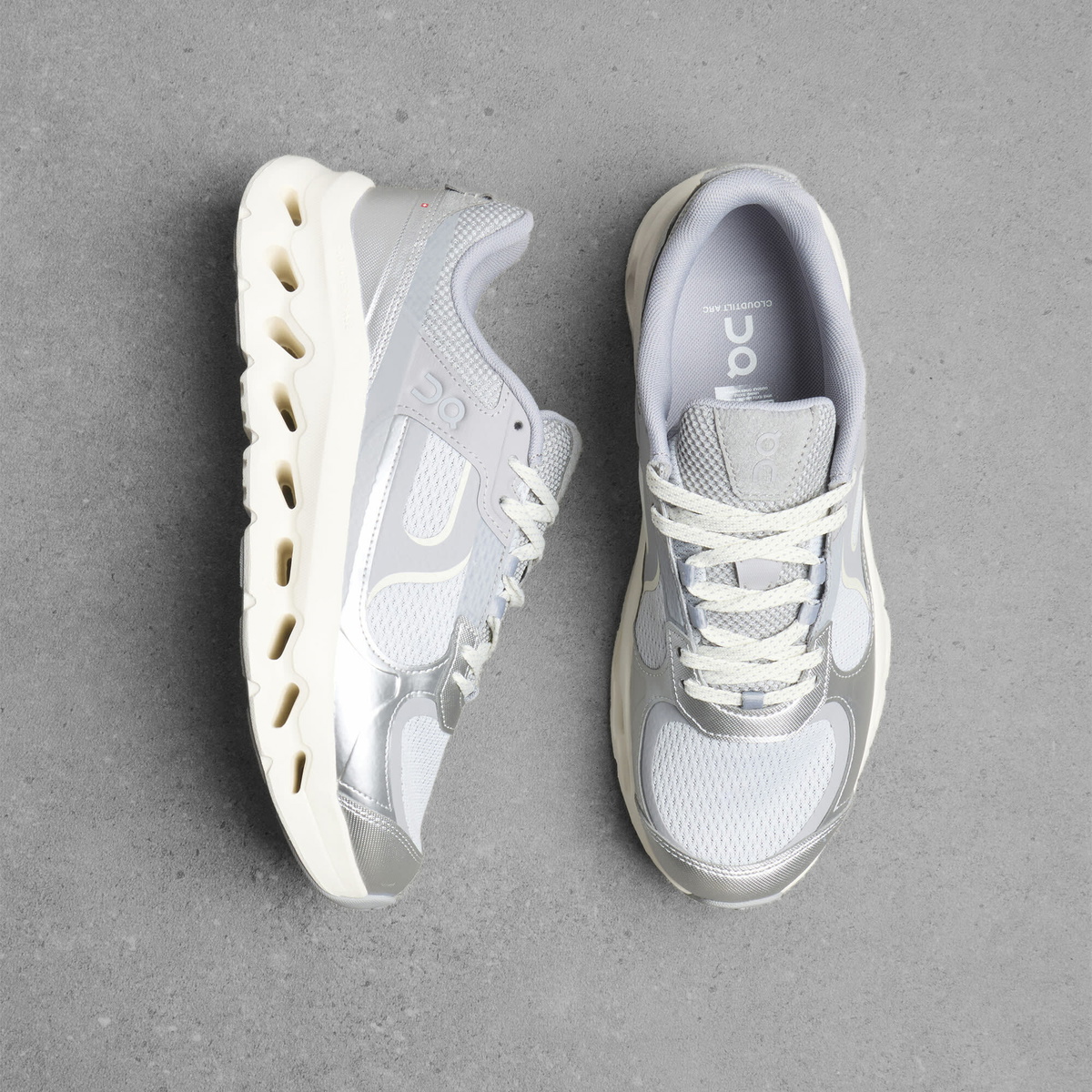 ON Men's Cloudtilt Arc Sneaker in Alloy/Ivory