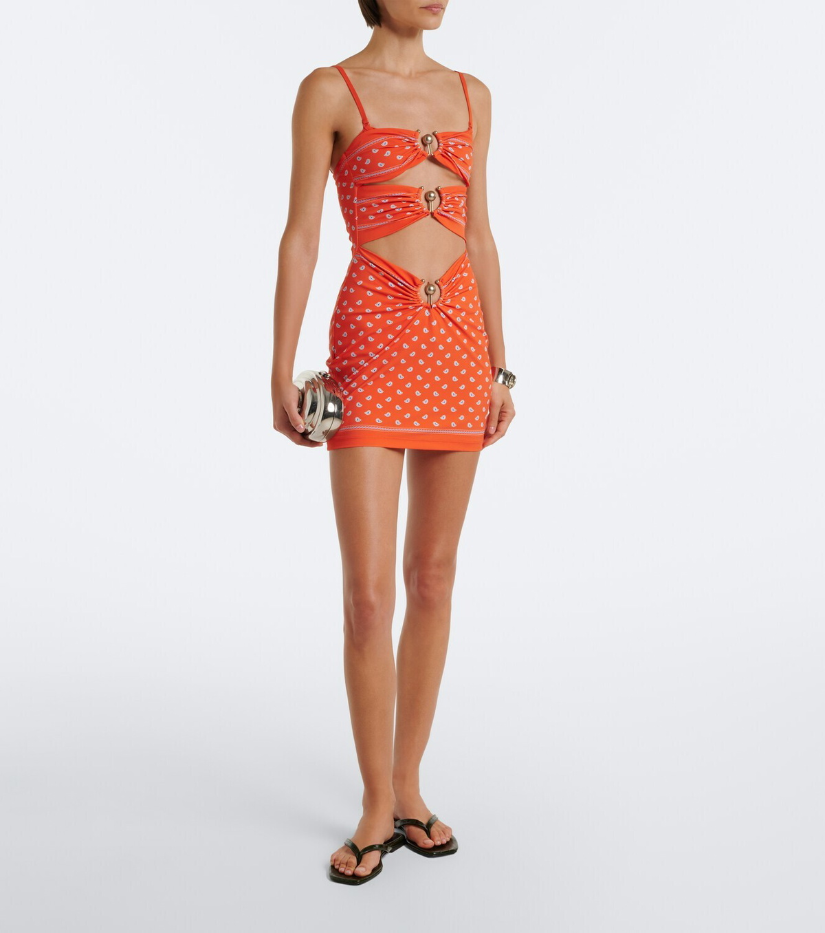 Christopher Esber Orbit bandana cutout minidress