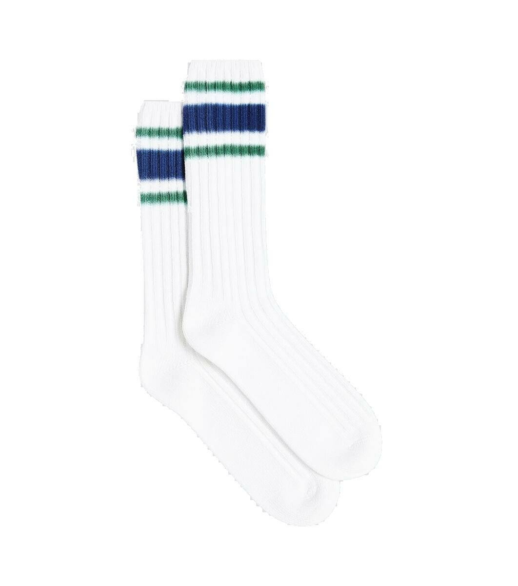Photo: Sacai Striped cotton-blend socks