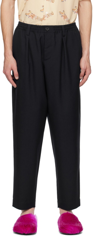 Photo: Marni Navy Cropped Drawstring Trousers