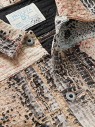 PROLETA-RE-ART - Uroboros Distressed Embroidered Bandana-Print Denim Jacket - Multi