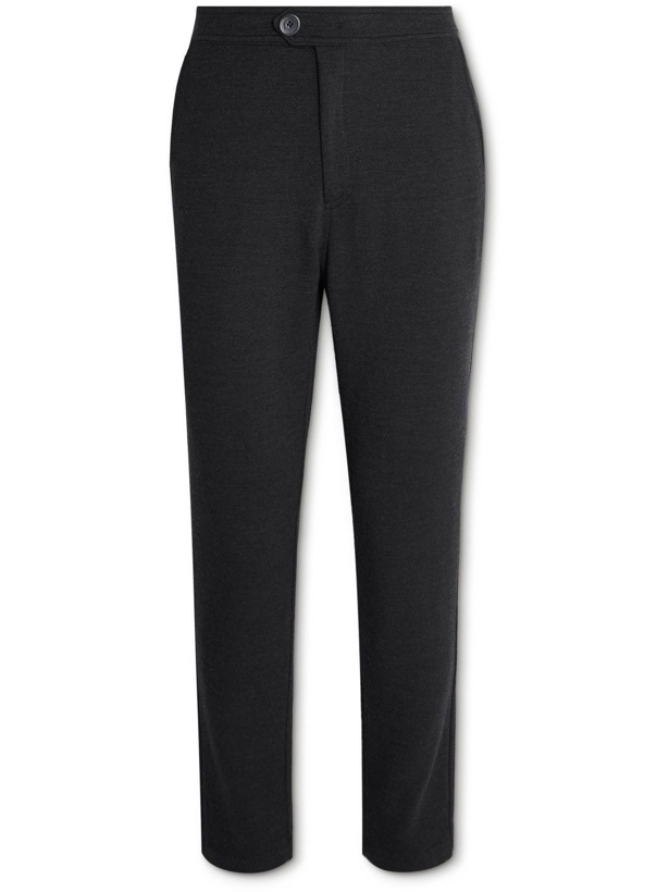 Photo: Hamilton And Hare - Luxe Lounge Slim-Fit Merino Wool-Jersey Trousers - Gray