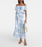 Melissa Odabash Larna printed cotton midi dress