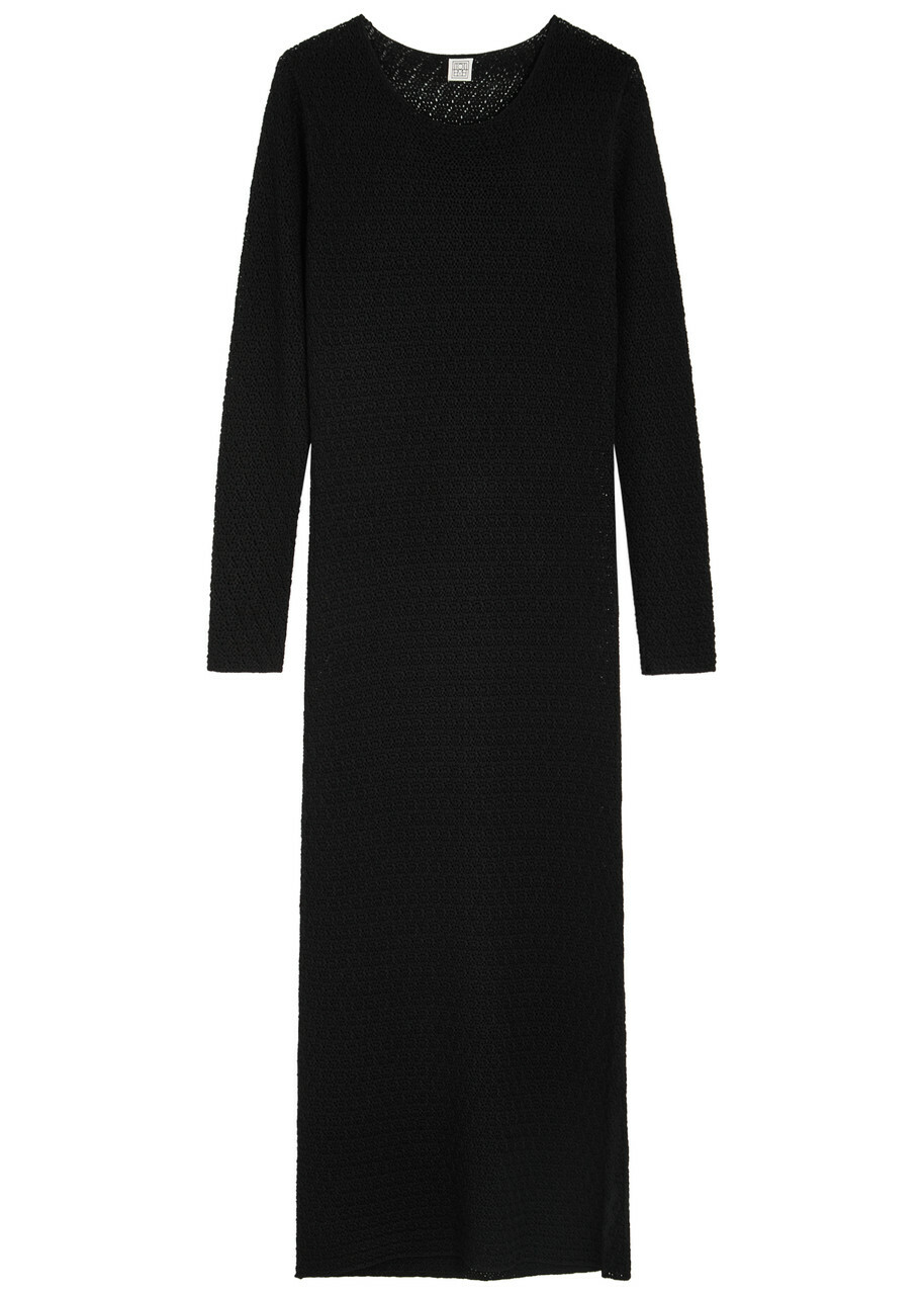 Toteme Crochet Maxi Dress Black Toteme