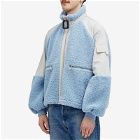JW Anderson Men's Colour Block Fleece Jacket in Light Blue