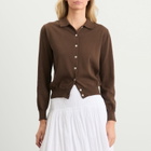 Nothing Written Women's Villa Cotton Collar Cardigan in Brown