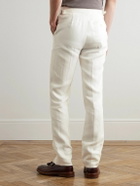 Kingsman - Herringbone Linen-Twill Tuxedo Trousers - Neutrals