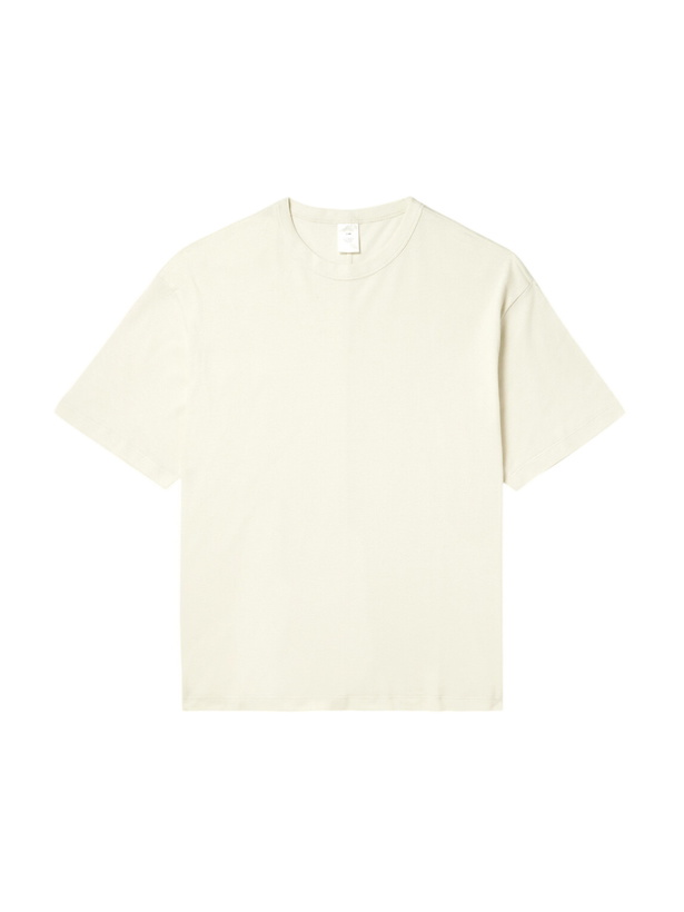 Photo: SSAM - Cotton and Silk-Blend Piqué T-Shirt - Neutrals