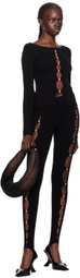 Rui Black Cutout Long Sleeve T-Shirt