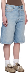 AMIRI Blue Faded Denim Shorts