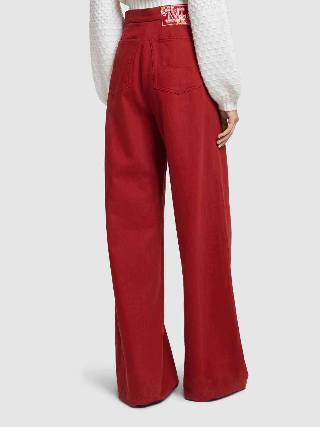 MAX MARA Ruggero Cotton Drill Wide Pants Max Mara