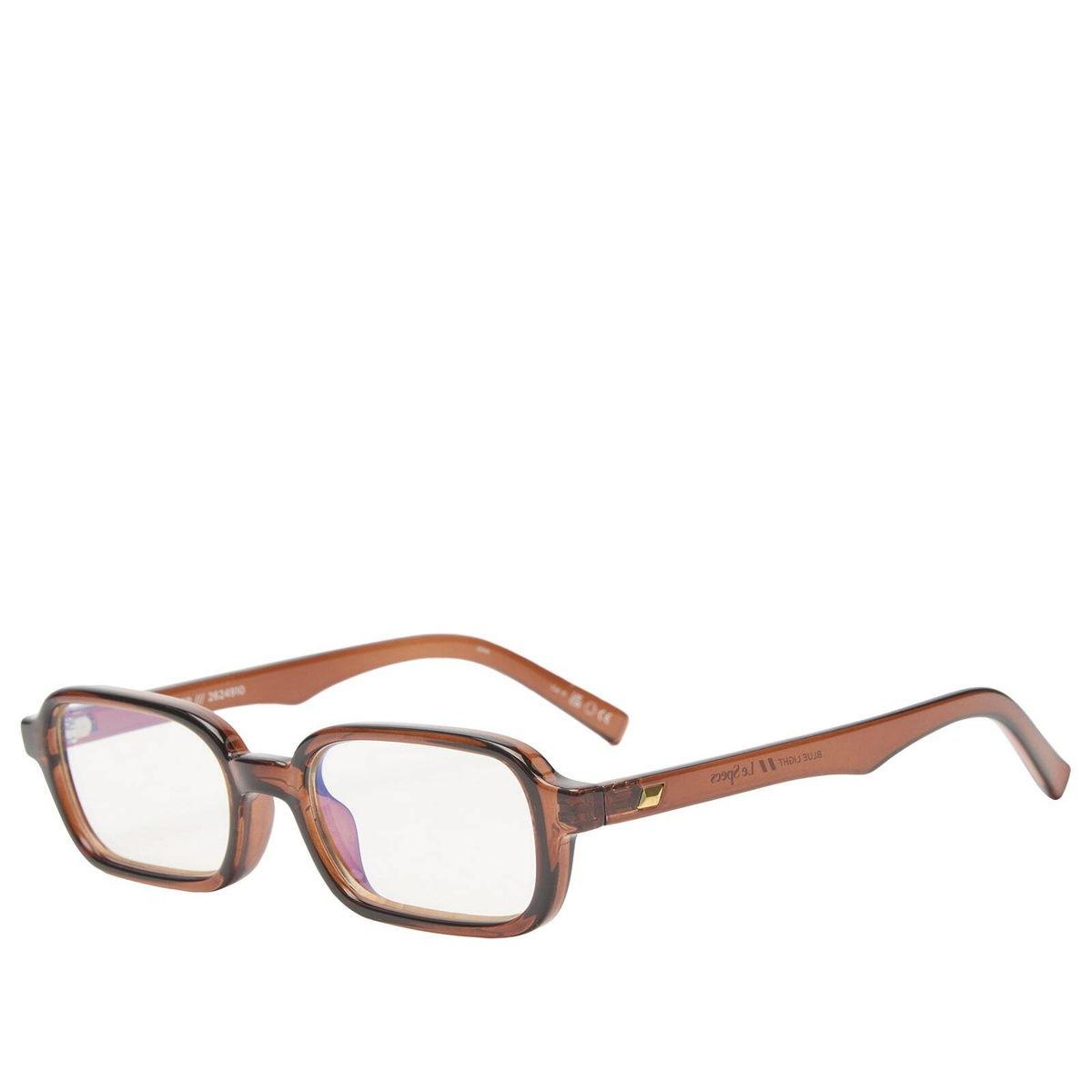 Le Specs Women's Pilferer Blue Light Optical Glasses in Chestnut/Blue Light Lens 