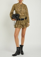 Isabel Marant étoile Maria Floral Cotton Blouse Khaki