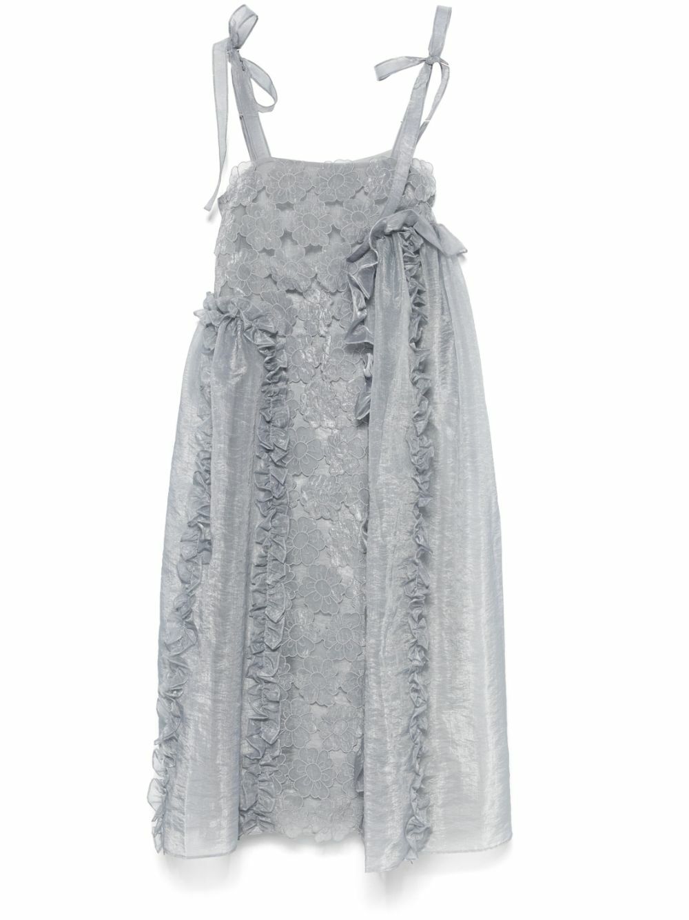 【CECILIE BAHNSEN】OSWALDドレス OSWALD | DRESS MAGNOLIA EMBROIDERY GREY