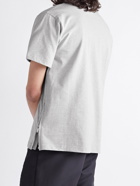 A.P.C. - Sacai Kiyo Zip-Detailed Logo-Print Cotton-Jersey T-Shirt - Gray - M