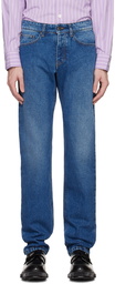 AMI Alexandre Mattiussi Blue Classic Fit Jean